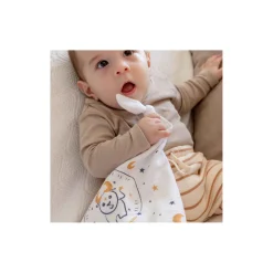 Tom&Mila                    Doudou Plat Astro Taureau    Blanc/Bleu