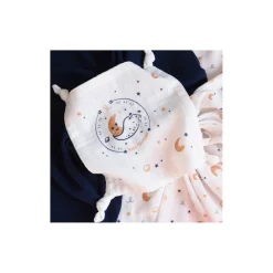 Tom&Mila Doudou Plat Astro Verseau Blanc/Bleu