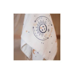 Tom&Mila Doudou Plat Astro Vierge Blanc/Bleu