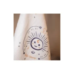 Tom&Mila                    Doudou Plat Astro Vierge    Blanc/Bleu