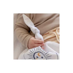 Tom&Mila                    Doudou Plat Astro Vierge    Blanc/Bleu