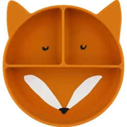 Trixie Assiette avec ventouse en silicone et compartiments Mr. Fox
