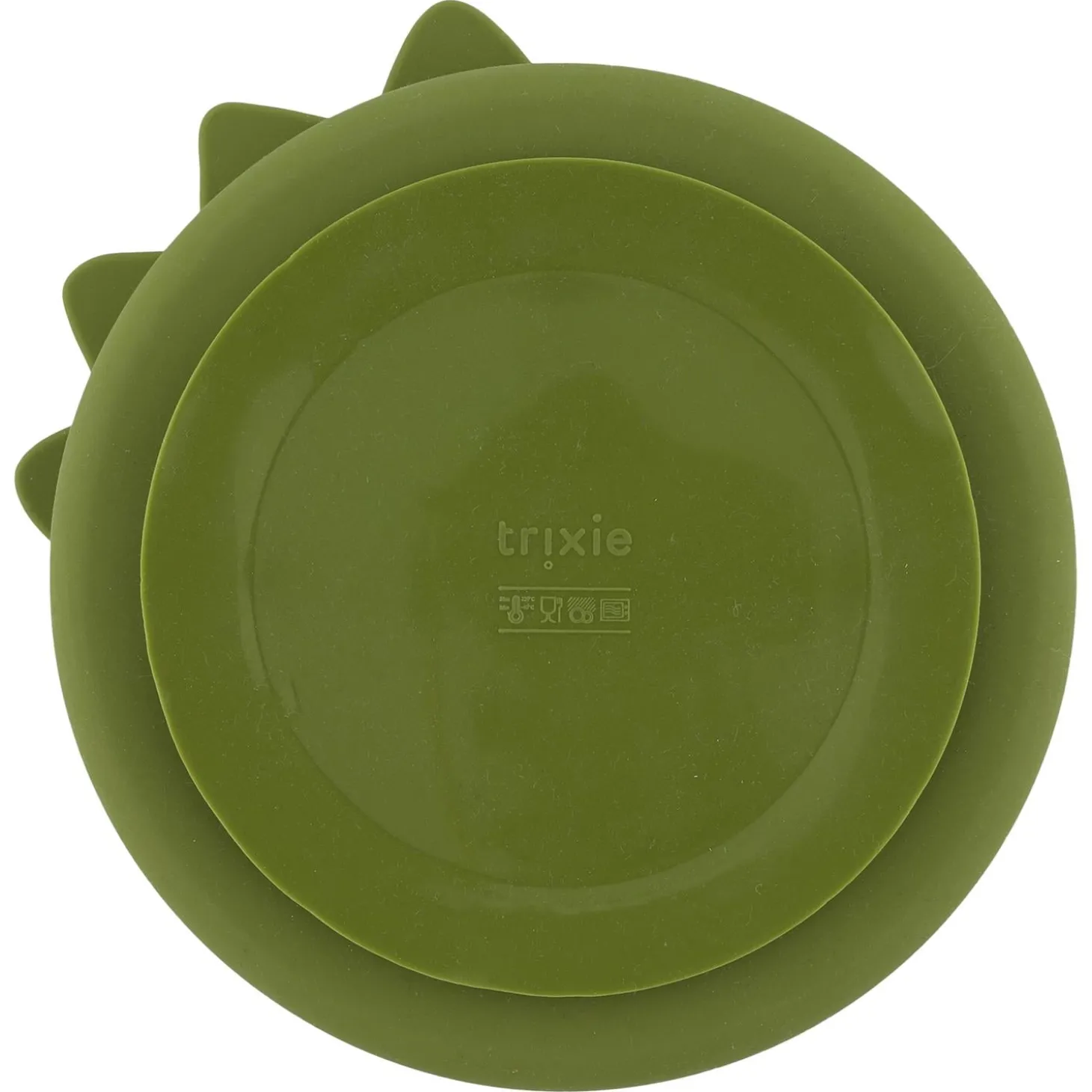 Trixie Assiette avec ventouse en silicone et compartiments Mr. Dino