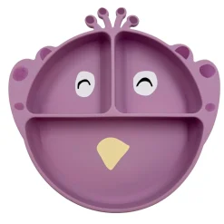 Trixie Assiette avec ventouse en silicone et compartiments Mrs.Peacock