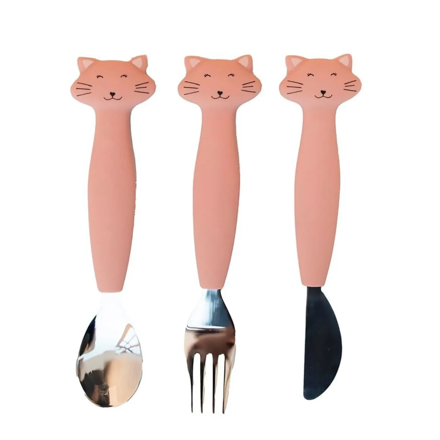 Trixie Couverts 3 pièces en silicone Mrs. Cat