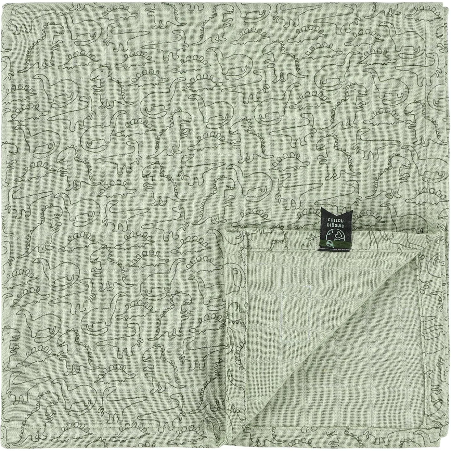 Trixie Lange en mousseline Daring Dino 110x110 cm