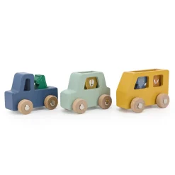 Trixie                    Set de voitures en bois animaux