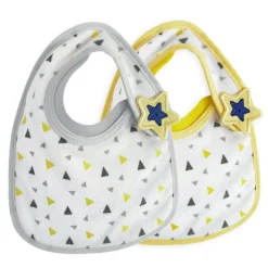 Trois Kilos Sept                    2 bavoirs Bib Up    Triangles Colorés            Naissance