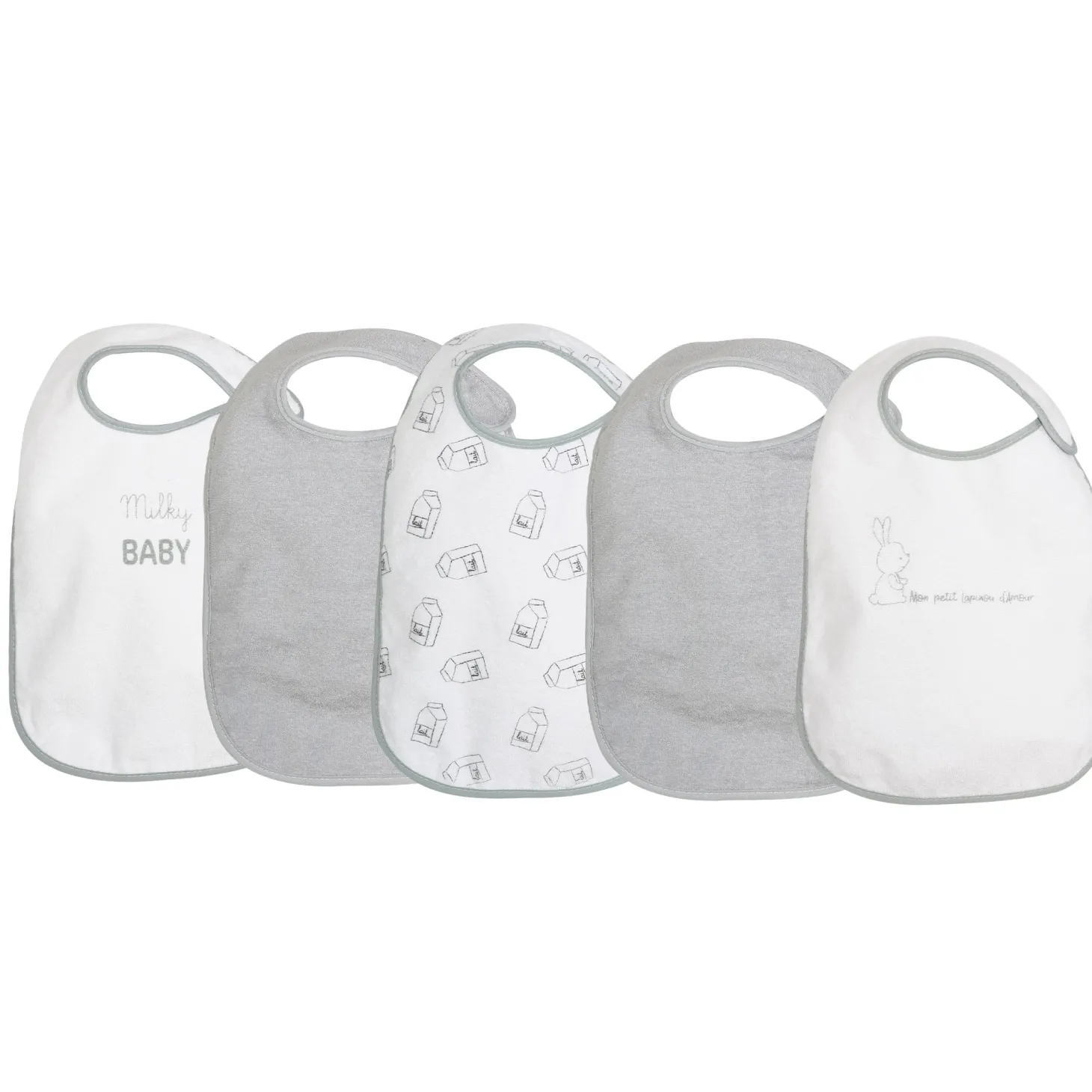 Trois Kilos Sept BAVOIRS NAISSANCE X5 Blanc, Gris 24x38 cm