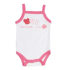 Trois Kilos Sept                    BODY BRETELLES JOLIE COMME UN COEUR    Multicolore            1M/3M/6M/12M/18M/23M