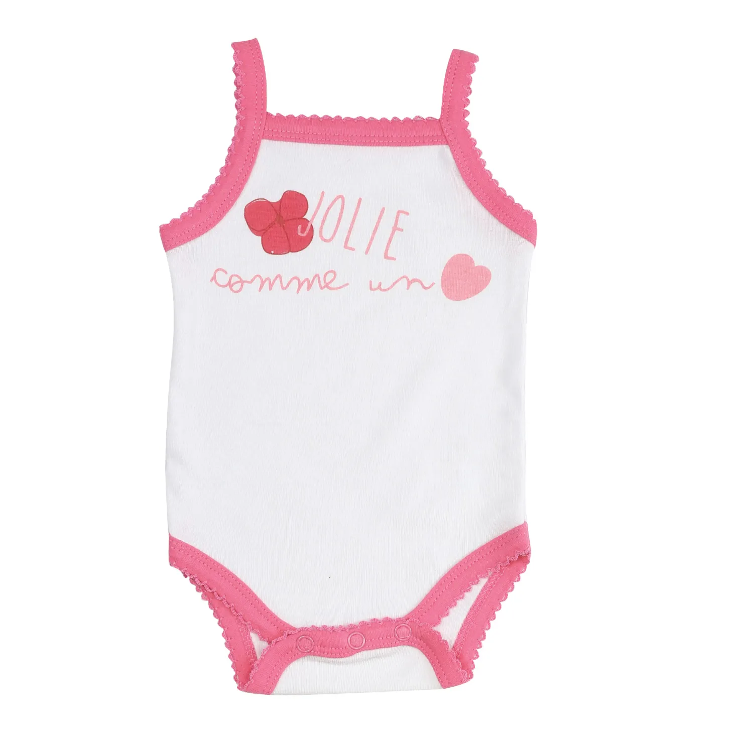 Trois Kilos Sept BODY BRETELLES JOLIE COMME UN COEUR Multicolore 1M/3M/6M/12M/18M/23M