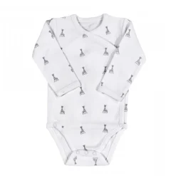 Trois Kilos Sept                    Body croisé - Sophie la girafe    Blanc/Gris            Naissance