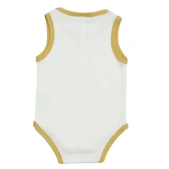 Trois Kilos Sept                    Body sans manche Mouette    blanc/moutarde