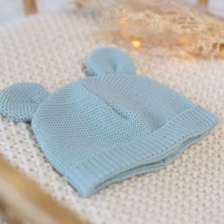 Trois Kilos Sept Bonnet Maille Sauge 0-1 mois