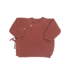 Trois Kilos Sept Brassière Maille Terracotta 0-1 mois