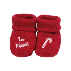 Trois Kilos Sept                    Chaussons de noël sucre d'orge    Rouge            Naissance