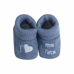 Trois Kilos Sept Chaussons J'aime Tata Multicolore Naissance