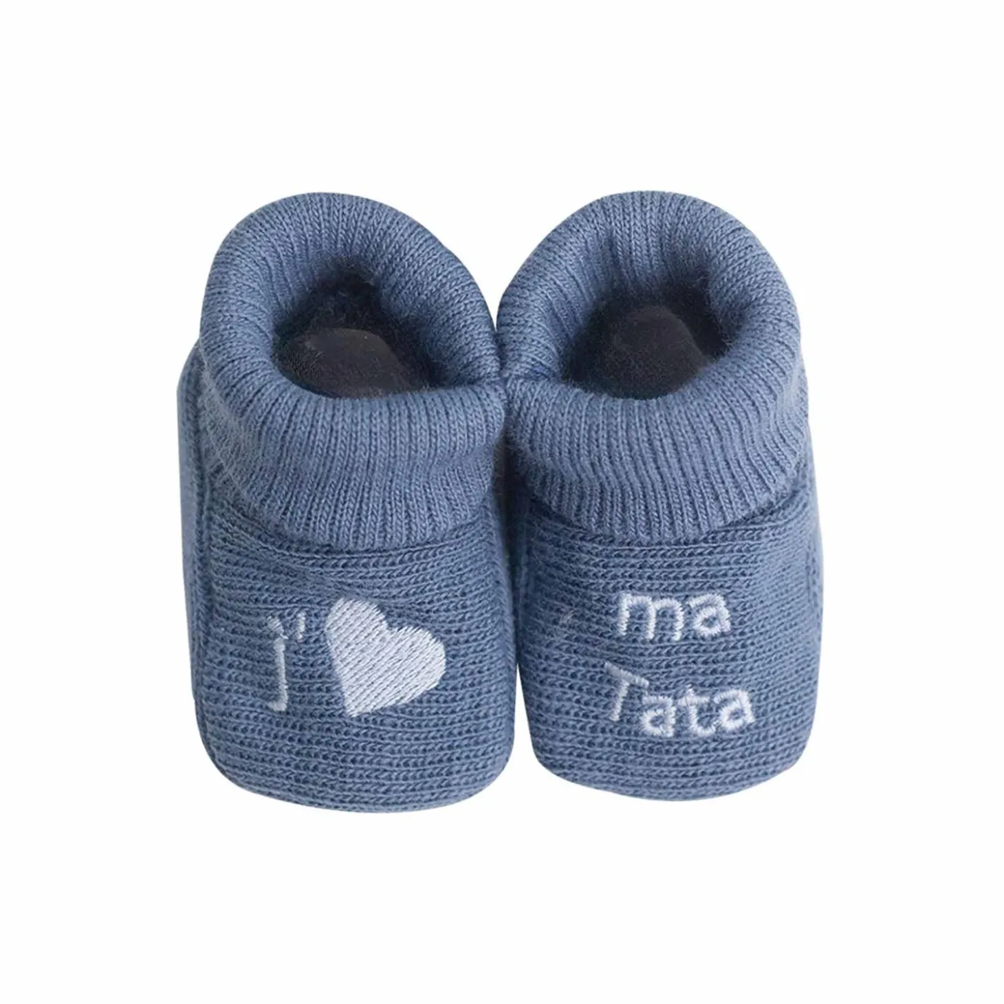 Trois Kilos Sept Chaussons J'aime Tata Multicolore Naissance