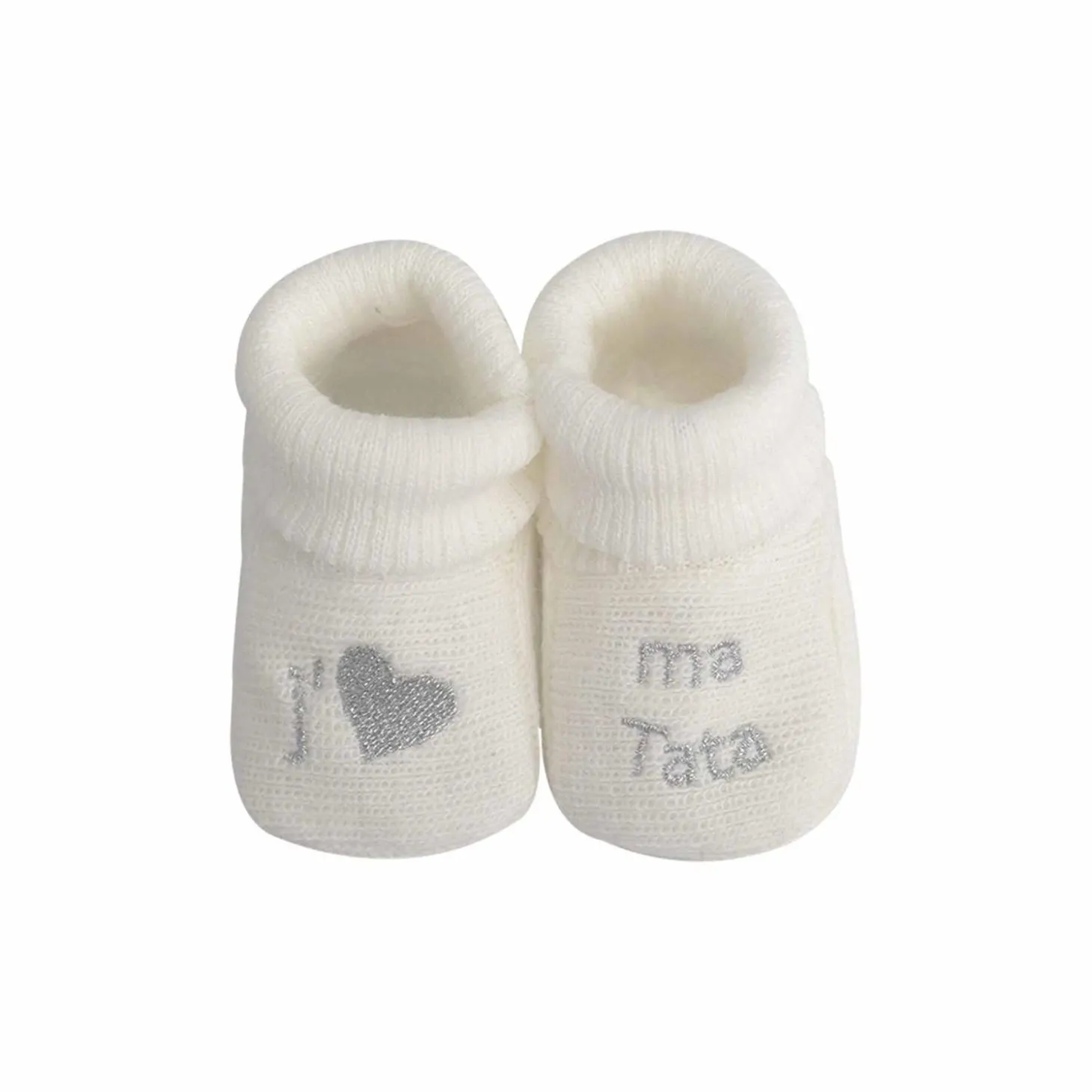 Trois Kilos Sept Chaussons J'aime Tata Multicolore Naissance