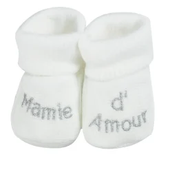 Trois Kilos Sept Chaussons Mamie d'amour Multicolore Naissance