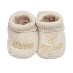 Trois Kilos Sept Chaussons Mamie d'amour Multicolore Naissance
