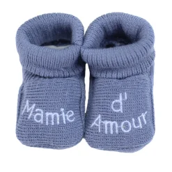 Trois Kilos Sept Chaussons Mamie d'amour Multicolore Naissance