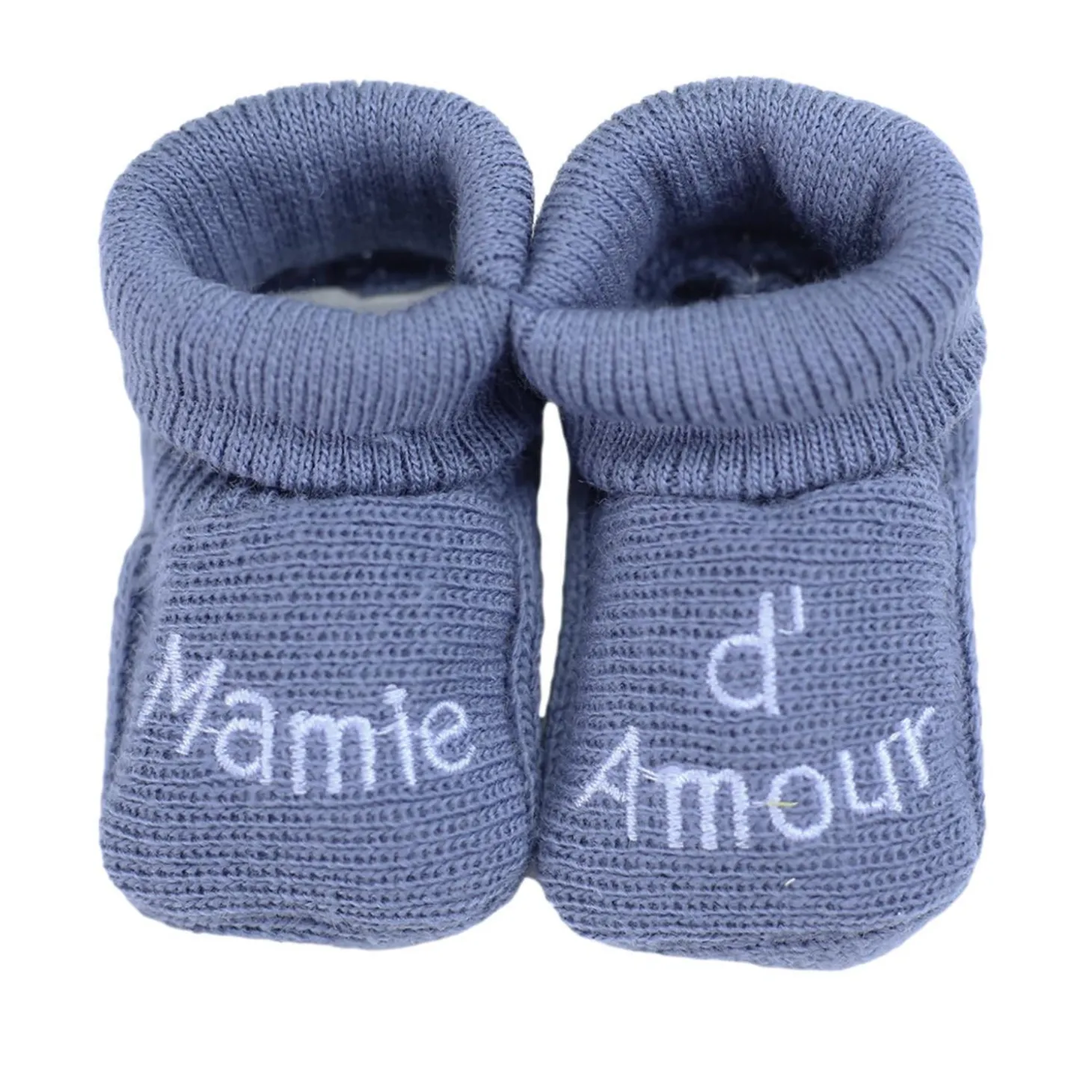 Trois Kilos Sept Chaussons Mamie d'amour Multicolore Naissance