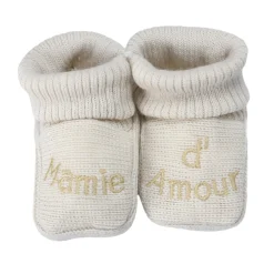 Trois Kilos Sept Chaussons Mamie d'amour Multicolore Naissance