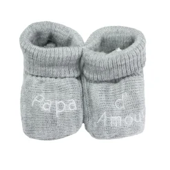 Trois Kilos Sept Chaussons papa et maman d'amour Multicolore