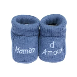 Trois Kilos Sept Chaussons papa et maman d'amour Multicolore