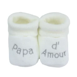 Trois Kilos Sept Chaussons papa et maman d'amour Multicolore