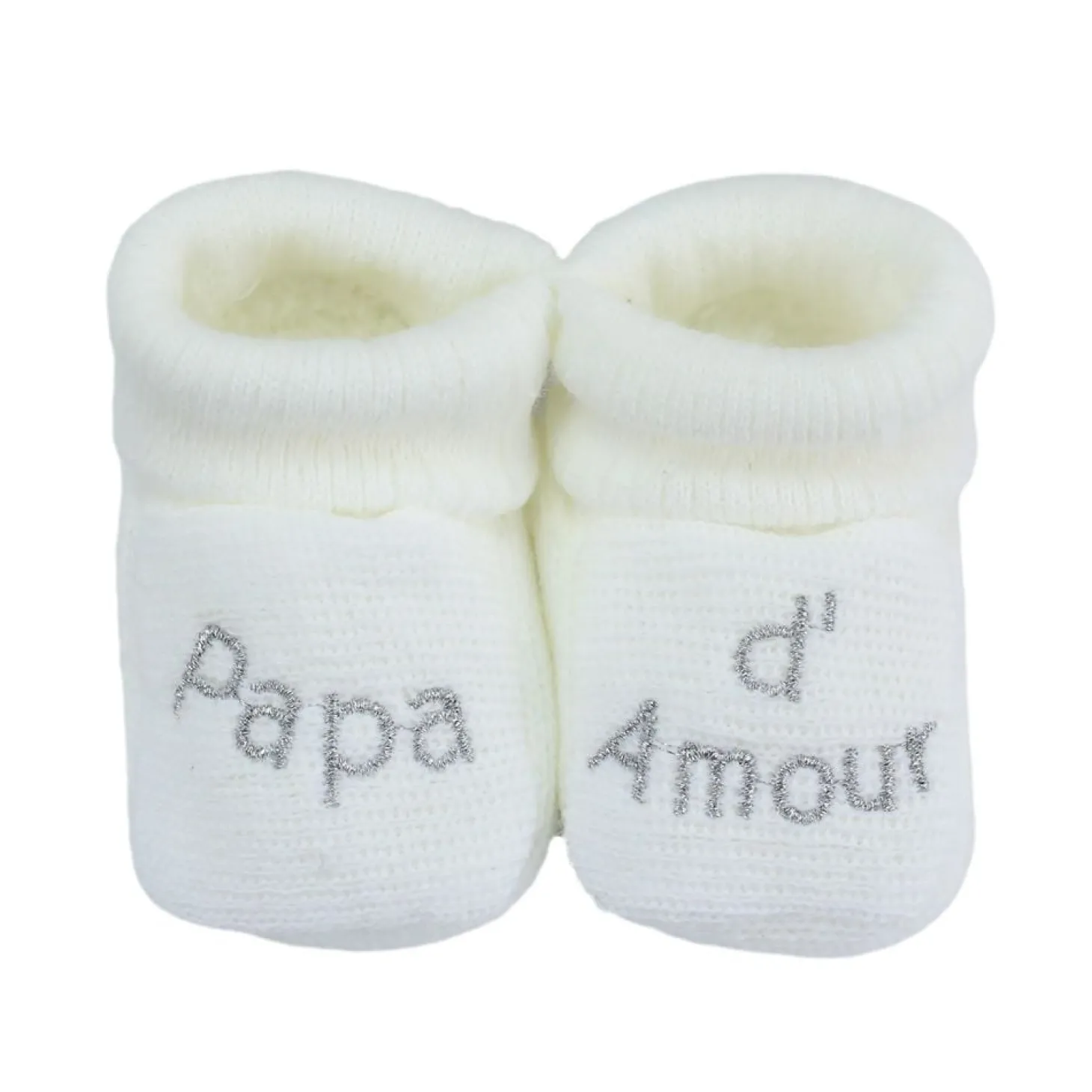 Trois Kilos Sept Chaussons papa et maman d'amour Multicolore