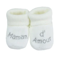 Trois Kilos Sept Chaussons papa et maman d'amour Multicolore
