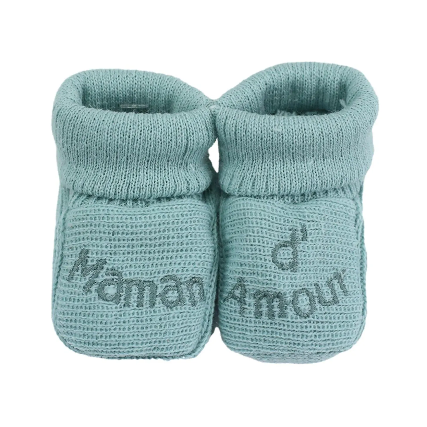 Trois Kilos Sept Chaussons Papa Maman d'amour Multicolore Naissance