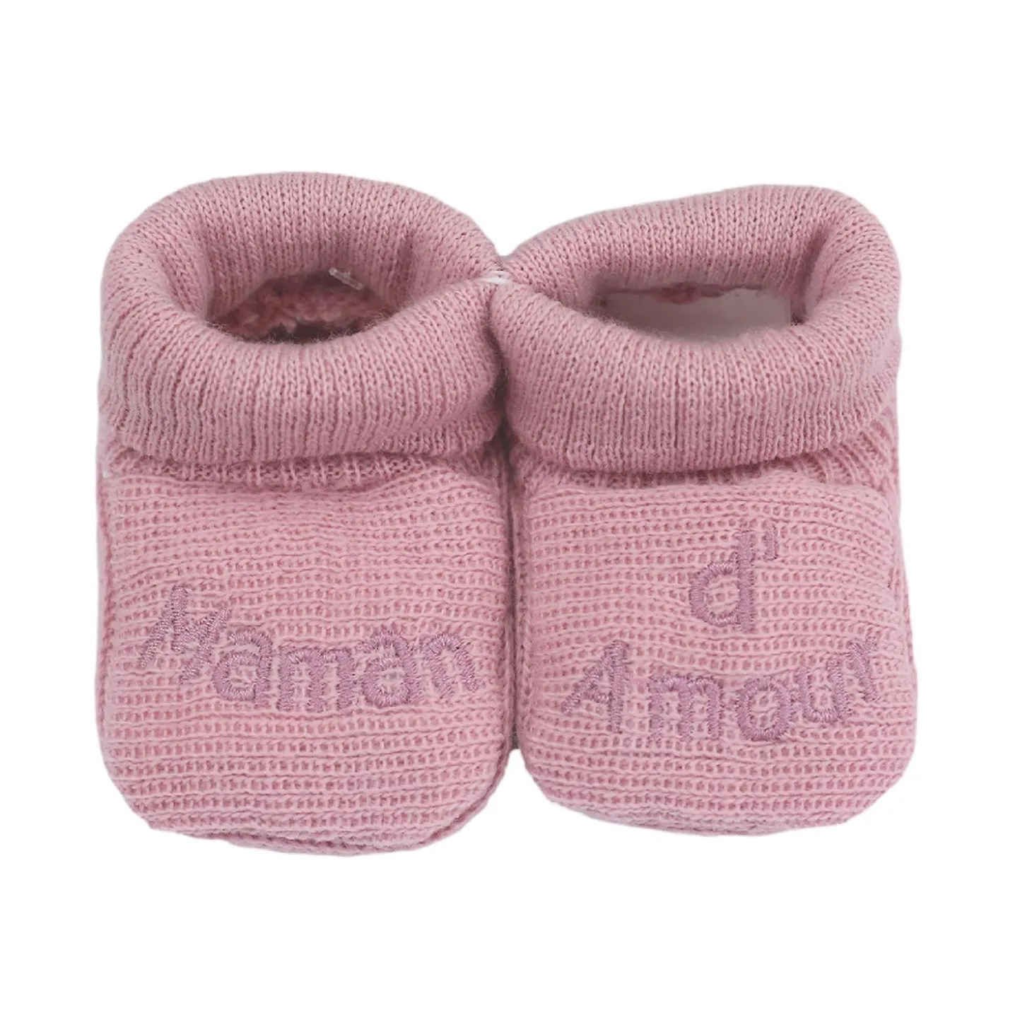 Trois Kilos Sept Chaussons Papa Maman d'amour Multicolore Naissance
