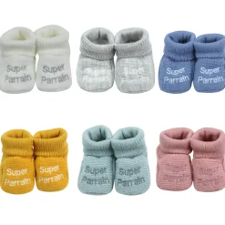 Trois Kilos Sept                    Chaussons super parrain marraine    Naissance
