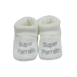 Trois Kilos Sept                    Chaussons super parrain marraine    Naissance