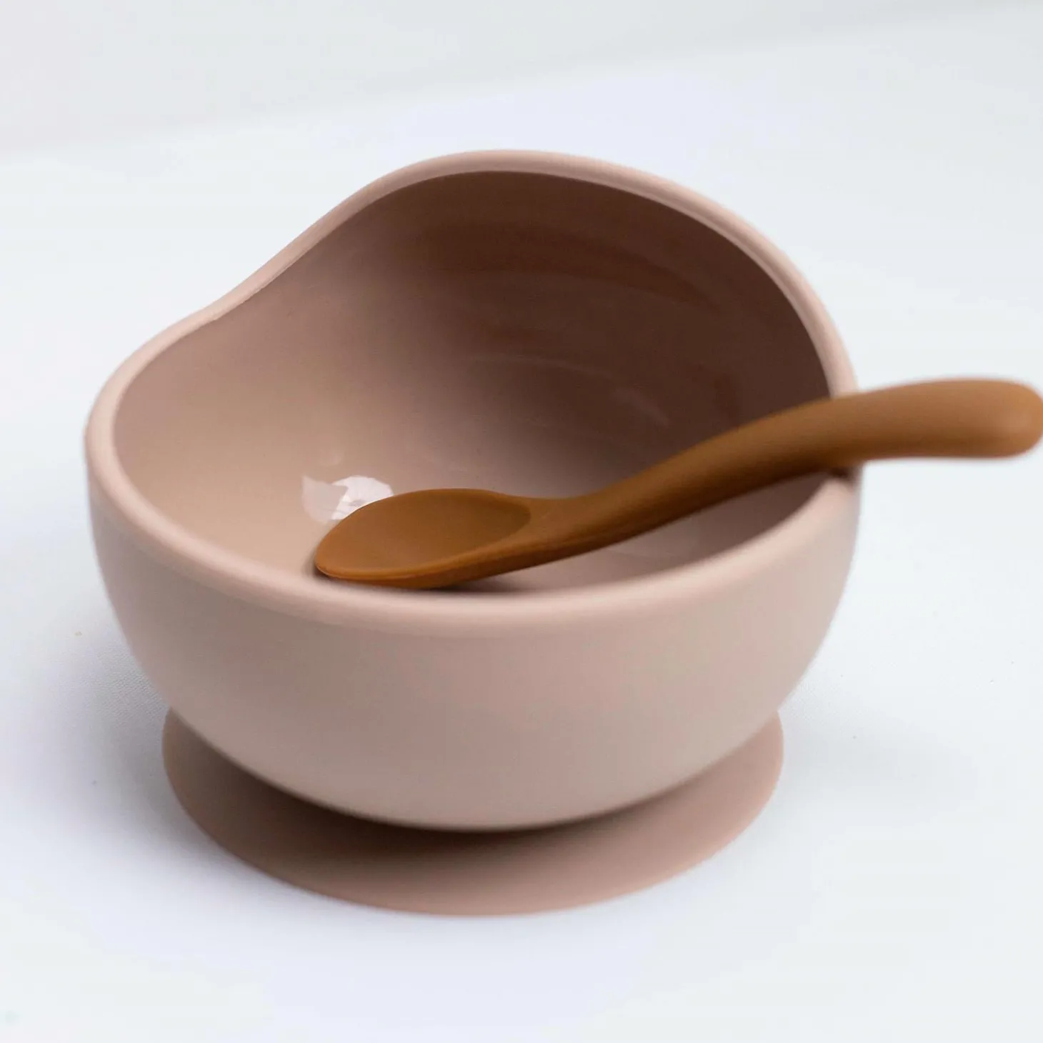 Trois Kilos Sept Coffret Repas 2Pcs Silicone Caramel