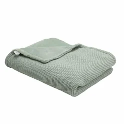 Trois Kilos Sept Couverture Maille/Flanelle Argile 75x100 cm