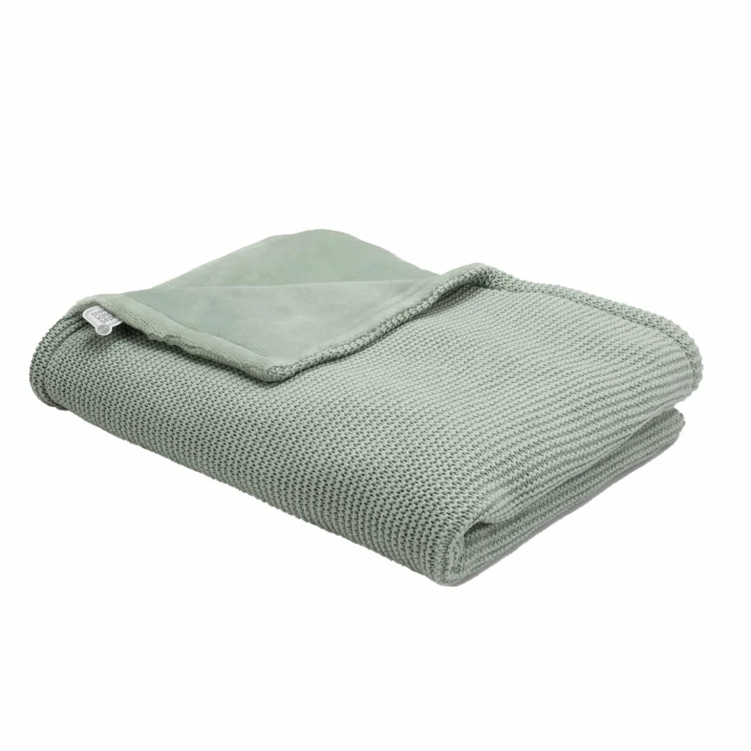 Trois Kilos Sept Couverture Maille/Flanelle Argile 75x100 cm