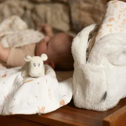 Trois Kilos Sept Doudou lange Tam Tam Hippo Sable 40x40 cm