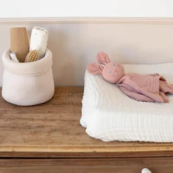 Trois Kilos Sept Doudou Lapin Lange Terre De Sienne