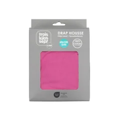 Trois Kilos Sept                    Drap Housse    Framboise            60x120 cm