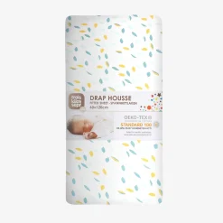 Trois Kilos Sept                    Drap Housse    Feuilles            70x140 cm