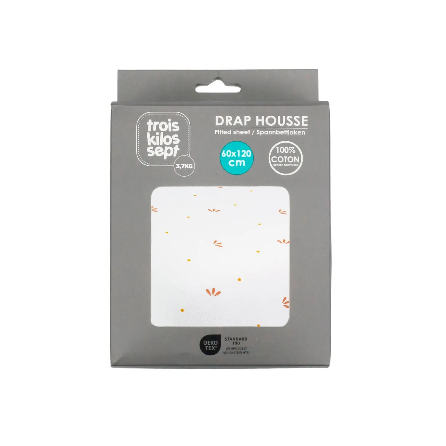 Trois Kilos Sept Drap Housse Gatsby Sous Boîte Ecru