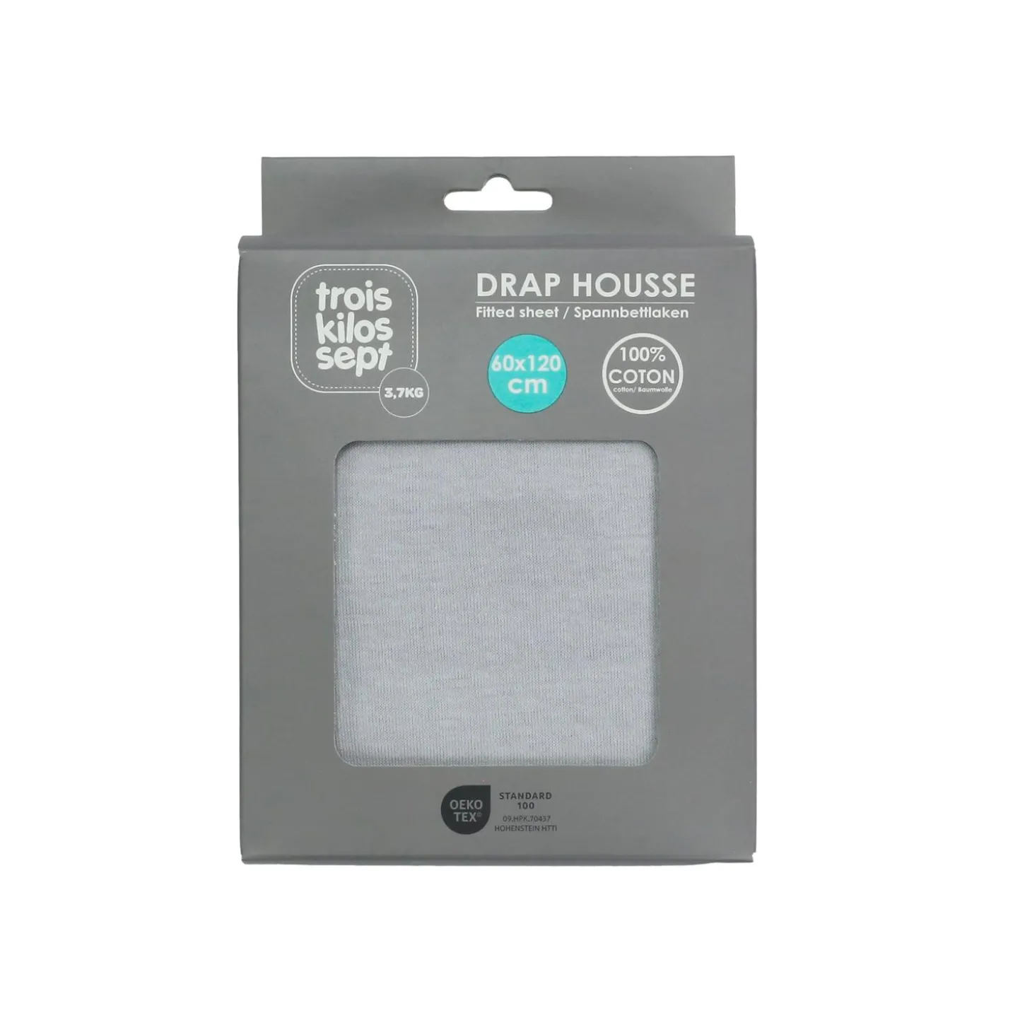 Trois Kilos Sept Drap Housse Gris