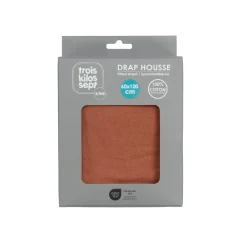 Trois Kilos Sept                    Drap Housse    Terracotta            60x120 cm