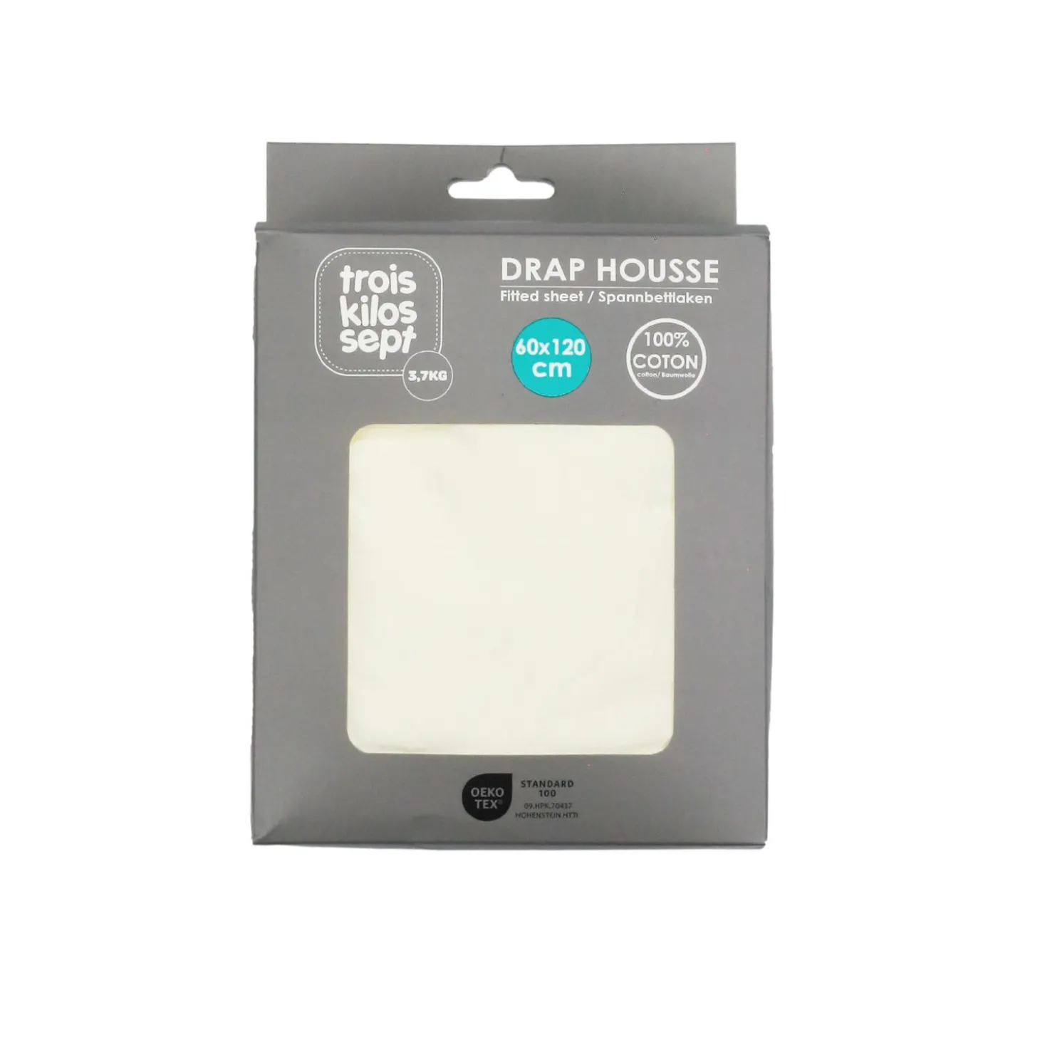 Trois Kilos Sept Drap Housse Vanille