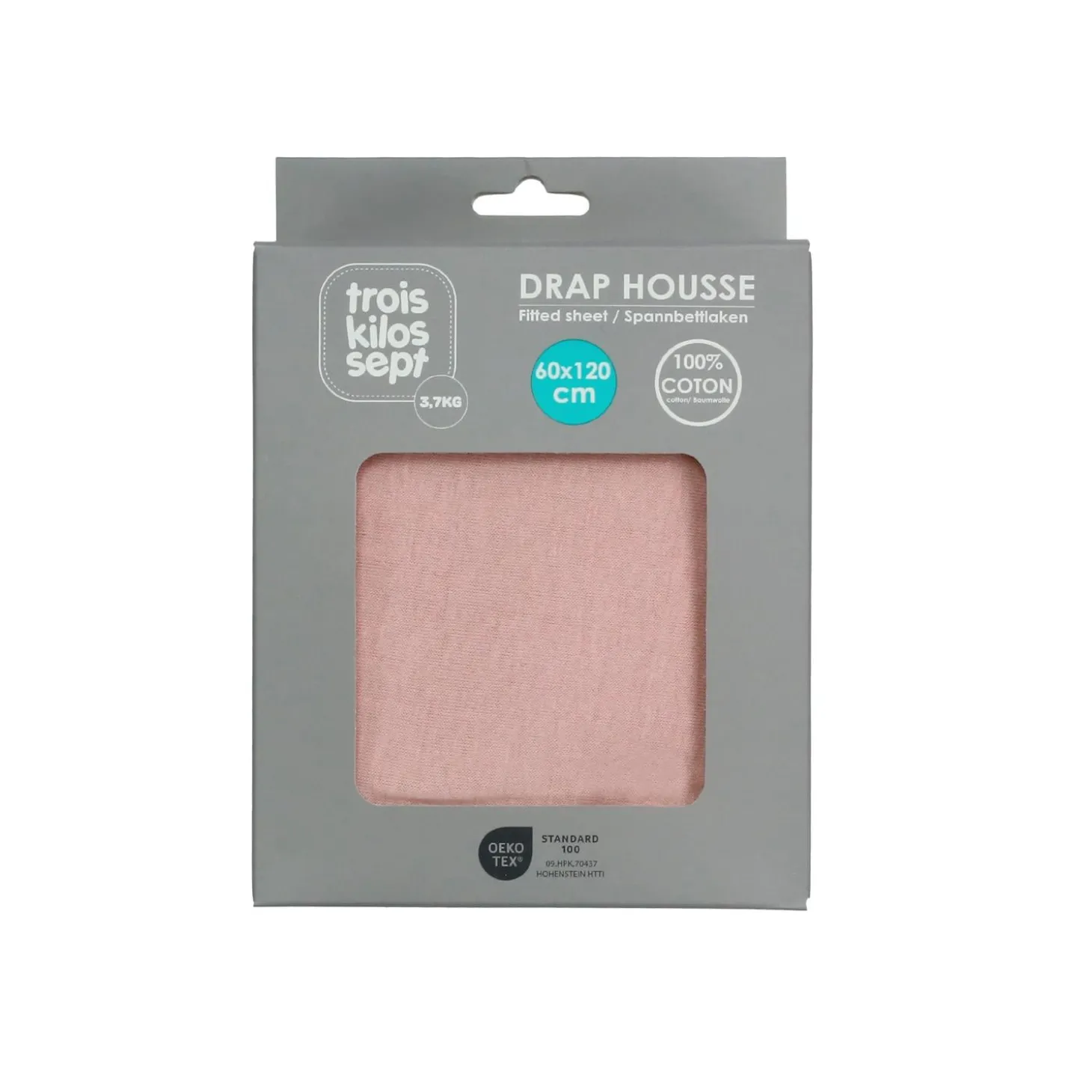 Trois Kilos Sept Drap Housse Vieux rose