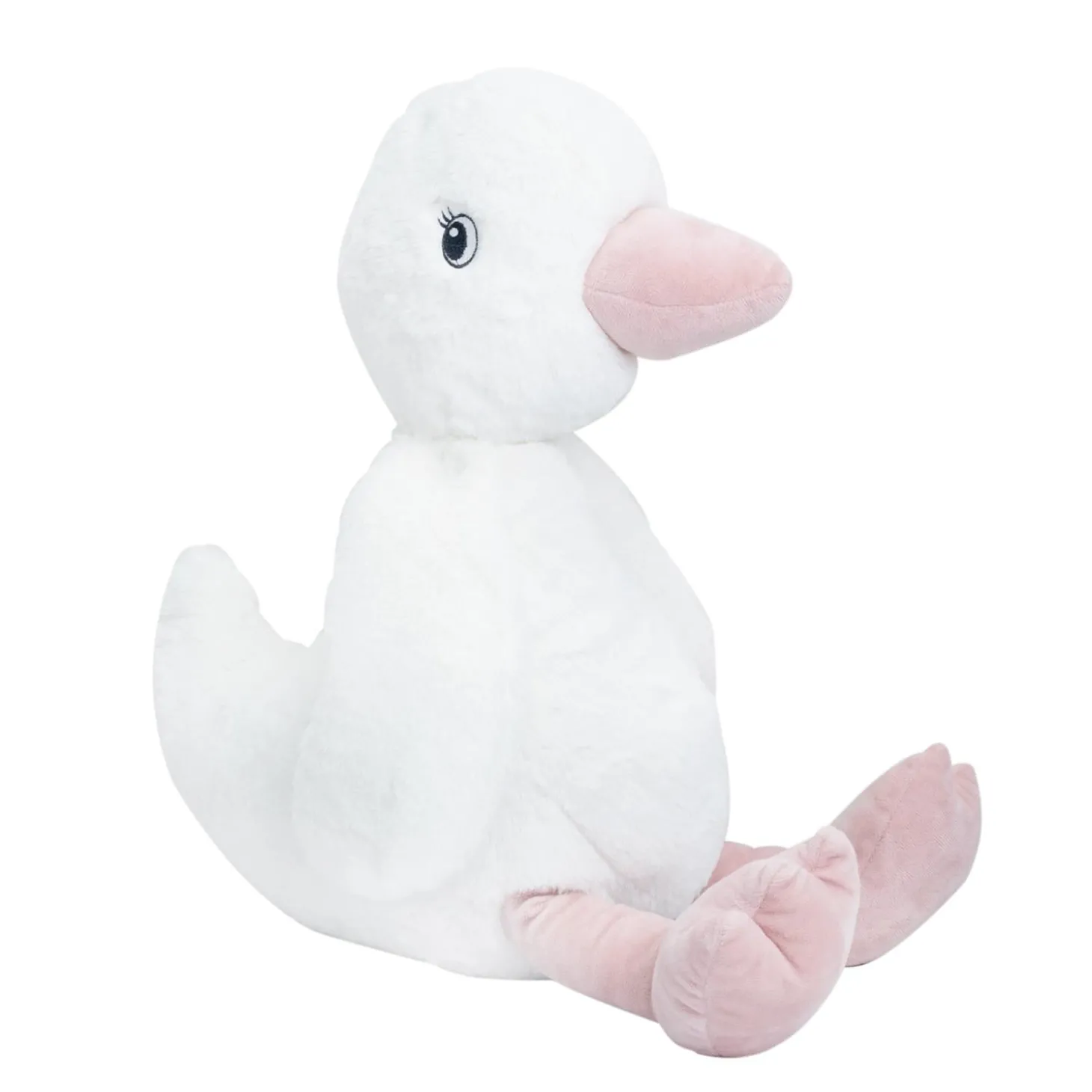 Trois Kilos Sept Grande peluche Oie Ecru / Vieux Rose